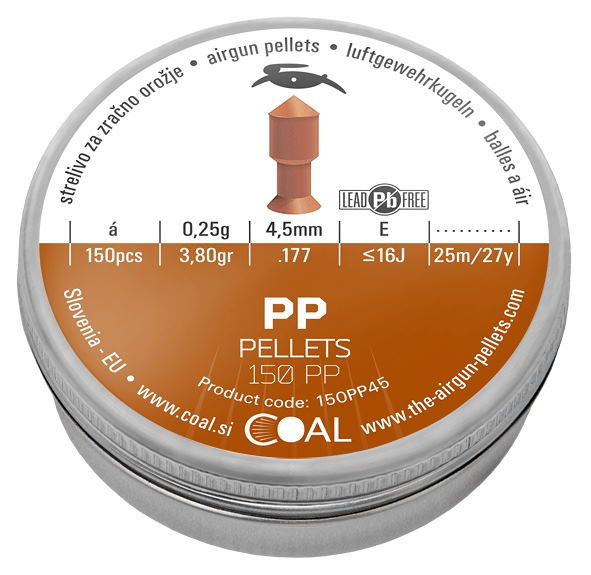 Coal 150 PP Pellets 4.5mm / .177