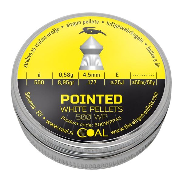 Coal Pointed Pellets 4.5mm / .177 - 500pcs
