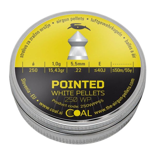 Coal Pointed Pellets 5.5mm / .22
