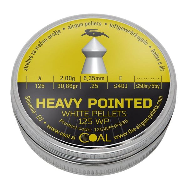 Coal Heavy Pointed Pellets 6.35 mm / .25